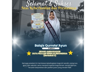 Brand Ambassador Duta Pelajar Remaja Indonesia 2026 kategori Berbakat 3